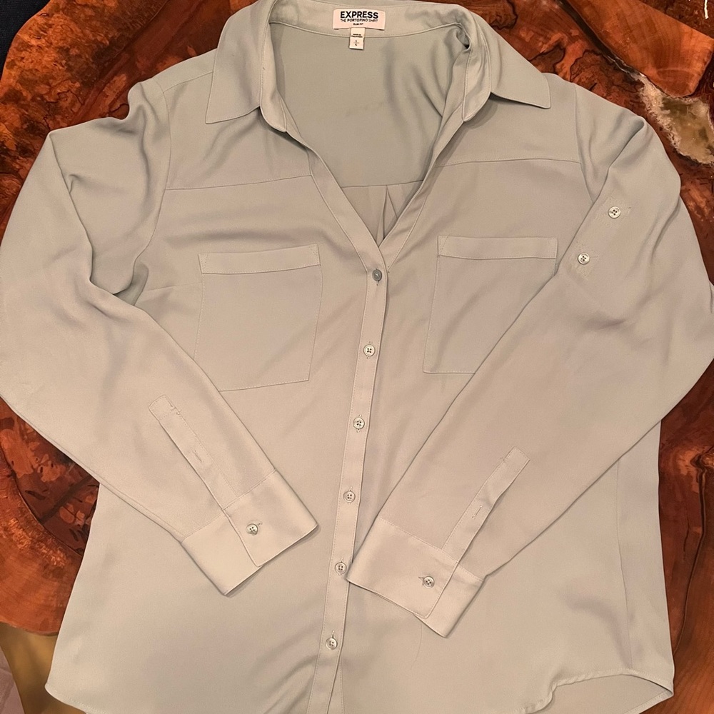 Express Size L Blue/Green Portofino Shirt